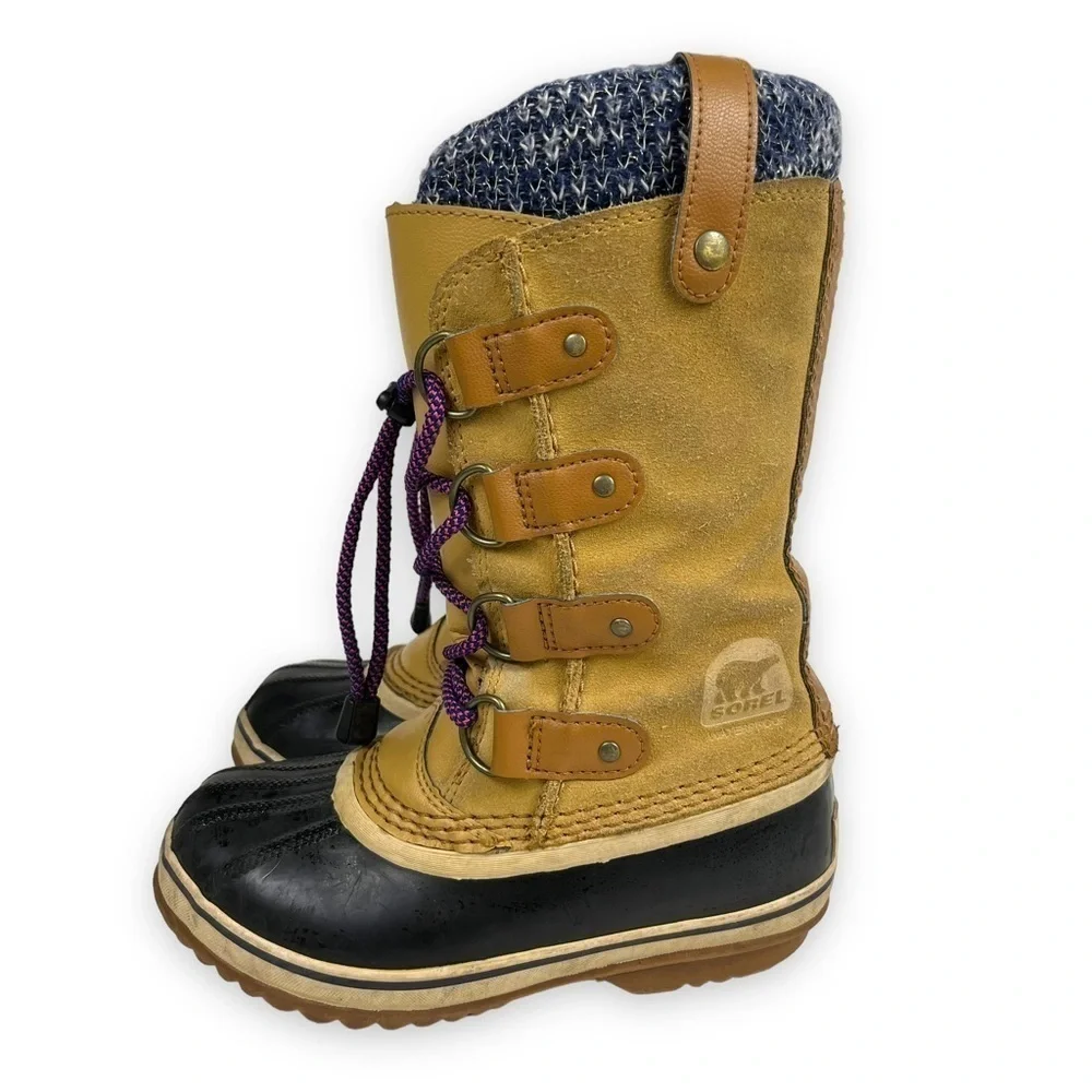 Sorel Boots Youth 1 Brown Joan of Arctic Lined Waterproof Winter Duck Boots
